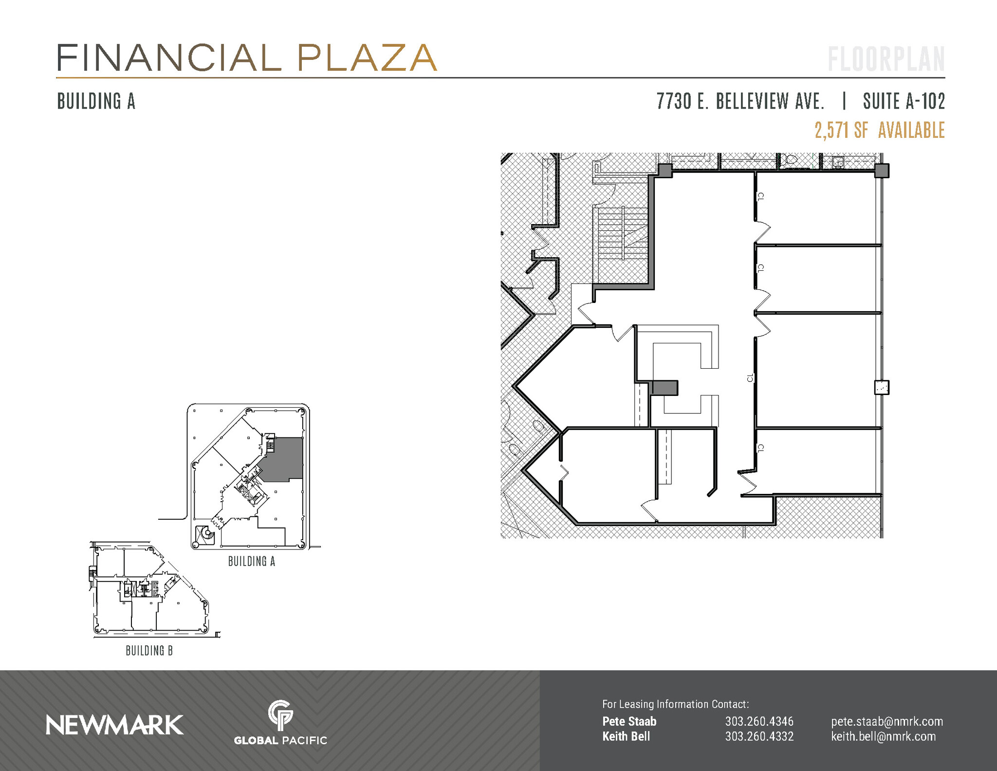 7730 E Belleview Ave, Greenwood Village, CO à louer Plan d’étage– Image 1 sur 2