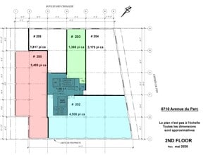 8710 Av du Parc, Montréal, QC à louer Plan de site– Image 1 sur 1
