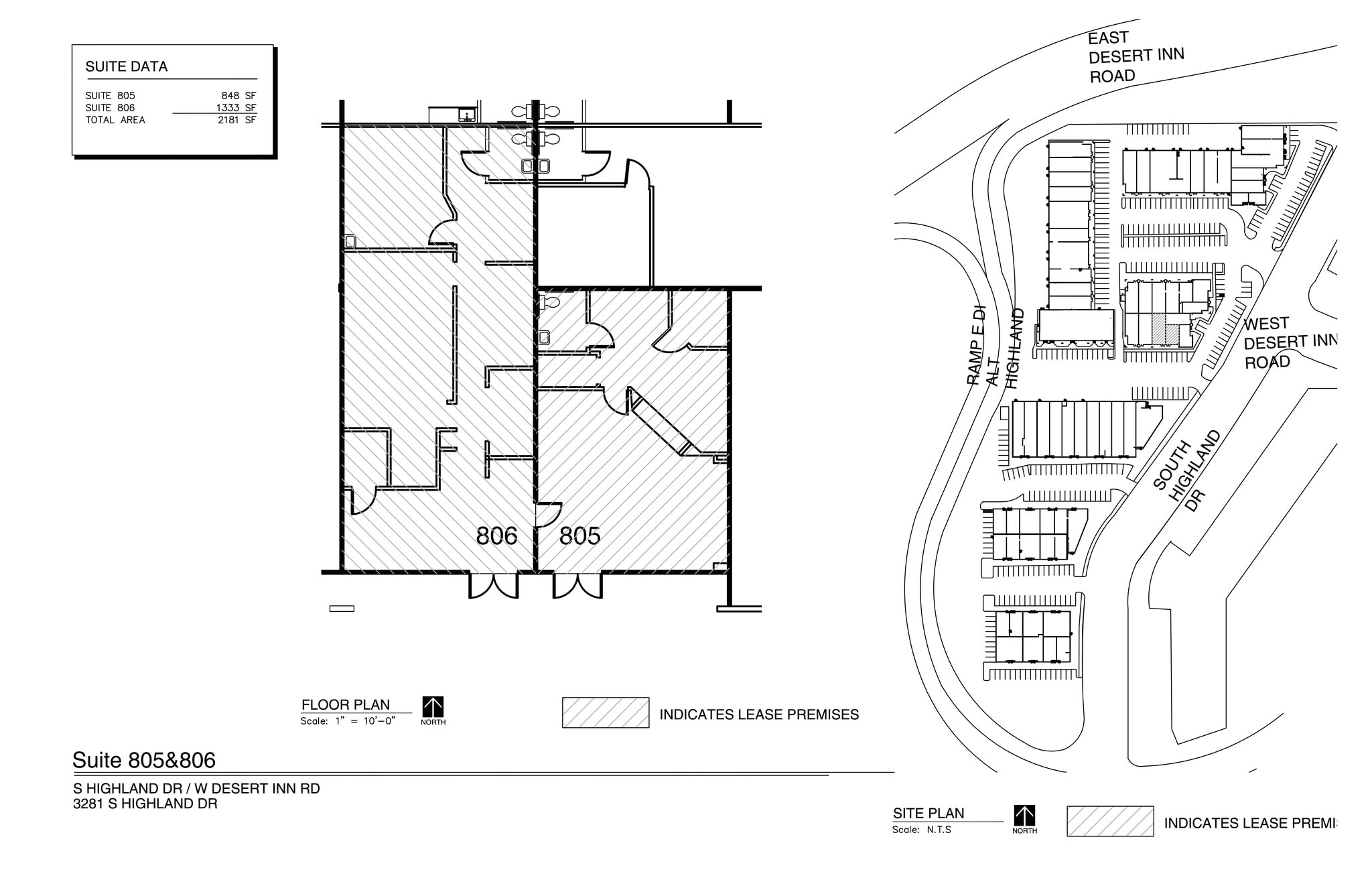 3281 Highland Dr, Las Vegas, NV à louer Plan de site– Image 1 sur 1