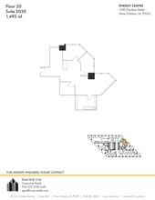 1100 Poydras St, New Orleans, LA à louer Plan de site– Image 1 sur 1