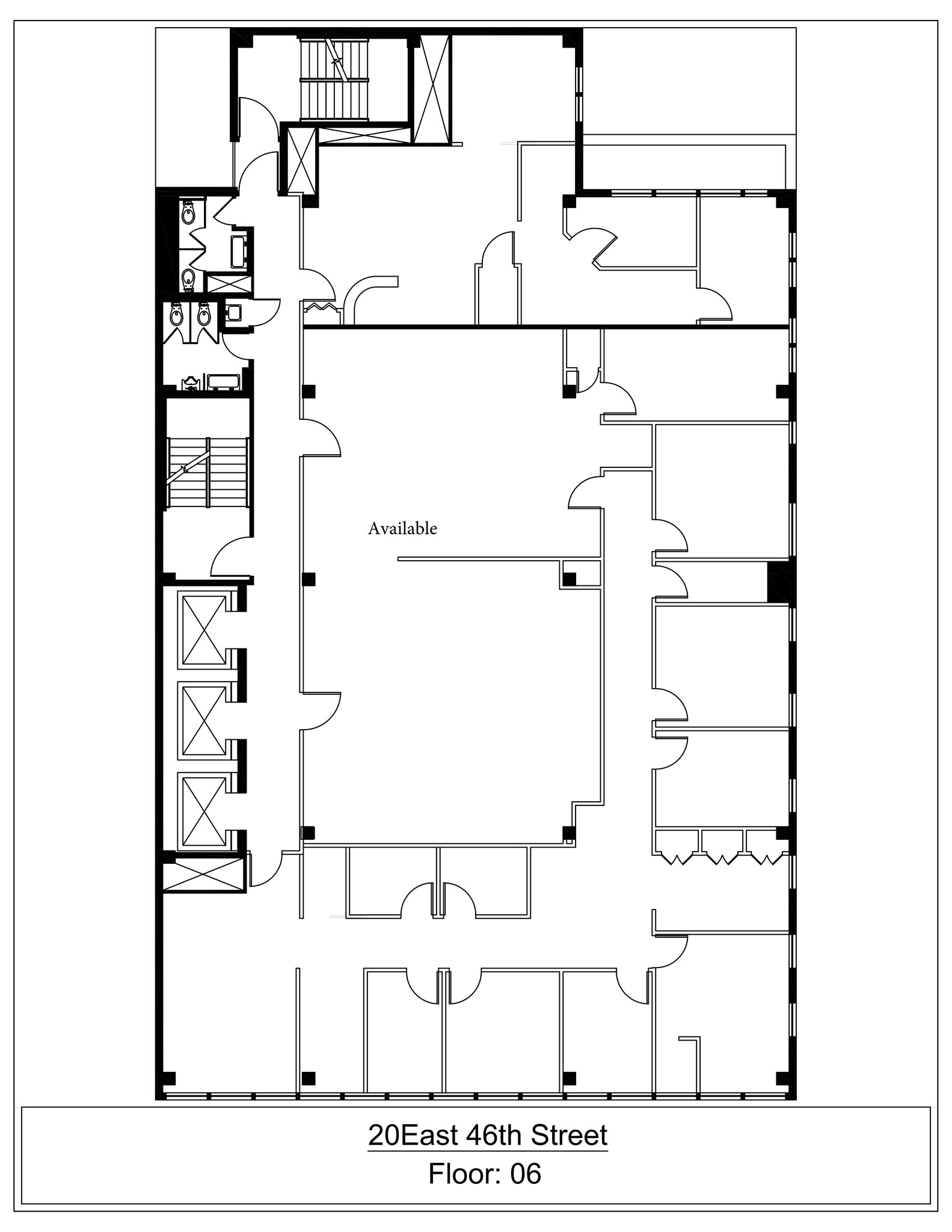 20 E 46th St, New York, NY à louer Plan de site– Image 1 sur 1