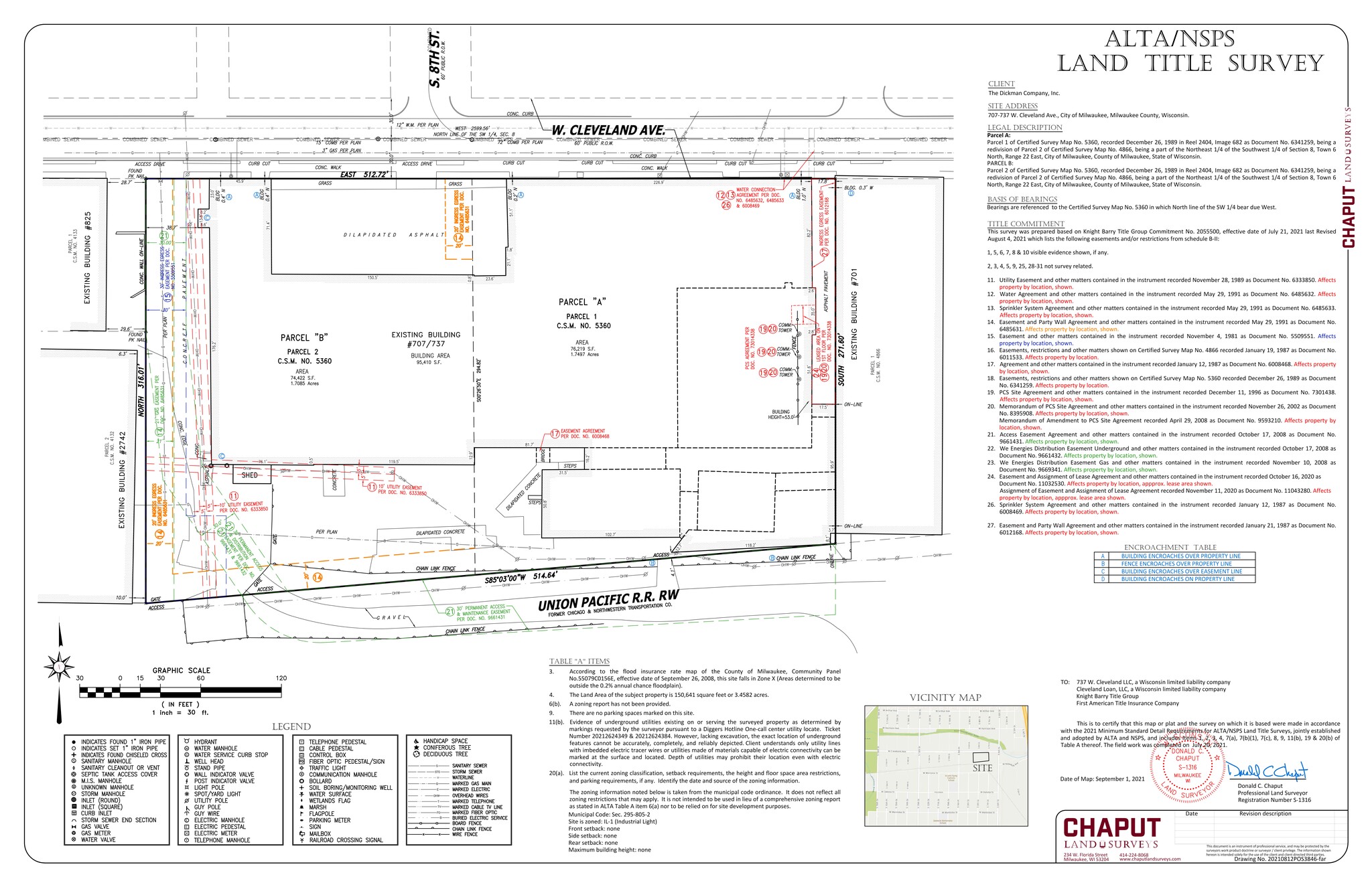 737 W Cleveland St, Milwaukee, WI à louer Plan de site– Image 1 sur 1