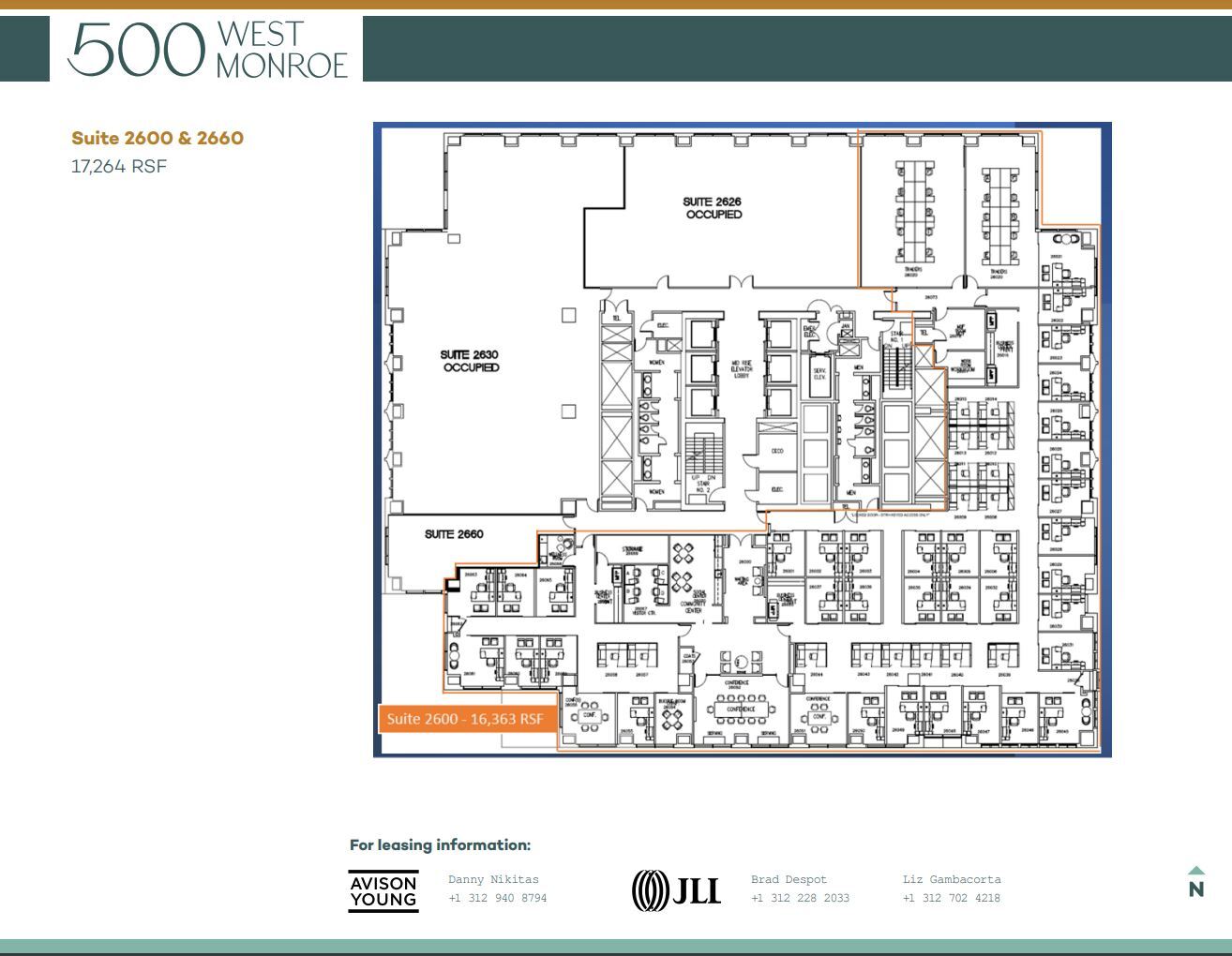 500 West Monroe St, Chicago, IL à louer Plan d’étage– Image 1 sur 1