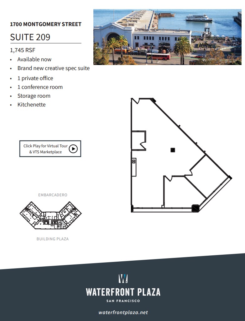 1700 Montgomery St, San Francisco, CA à louer Plan d’étage– Image 1 sur 1