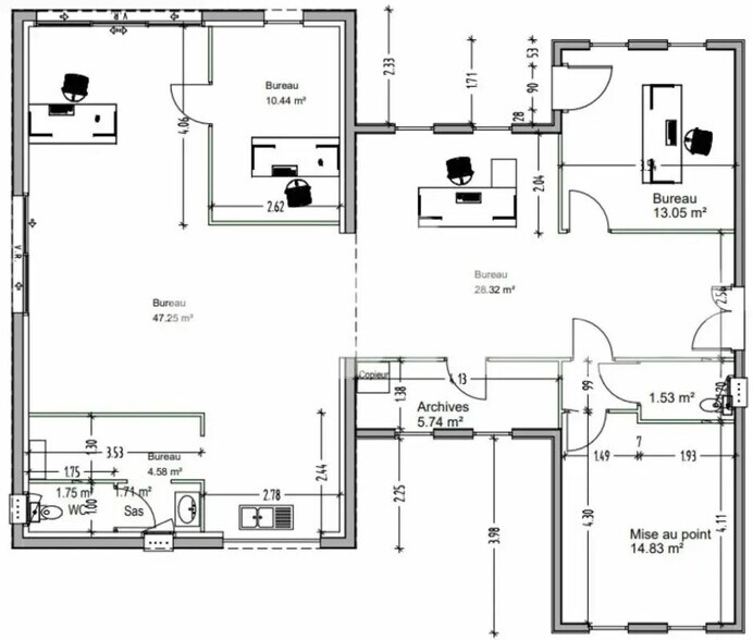 Bureau dans SAINT-MEDARD-D'AUNIS à vendre - Plan d’étage – Image 2 sur 2