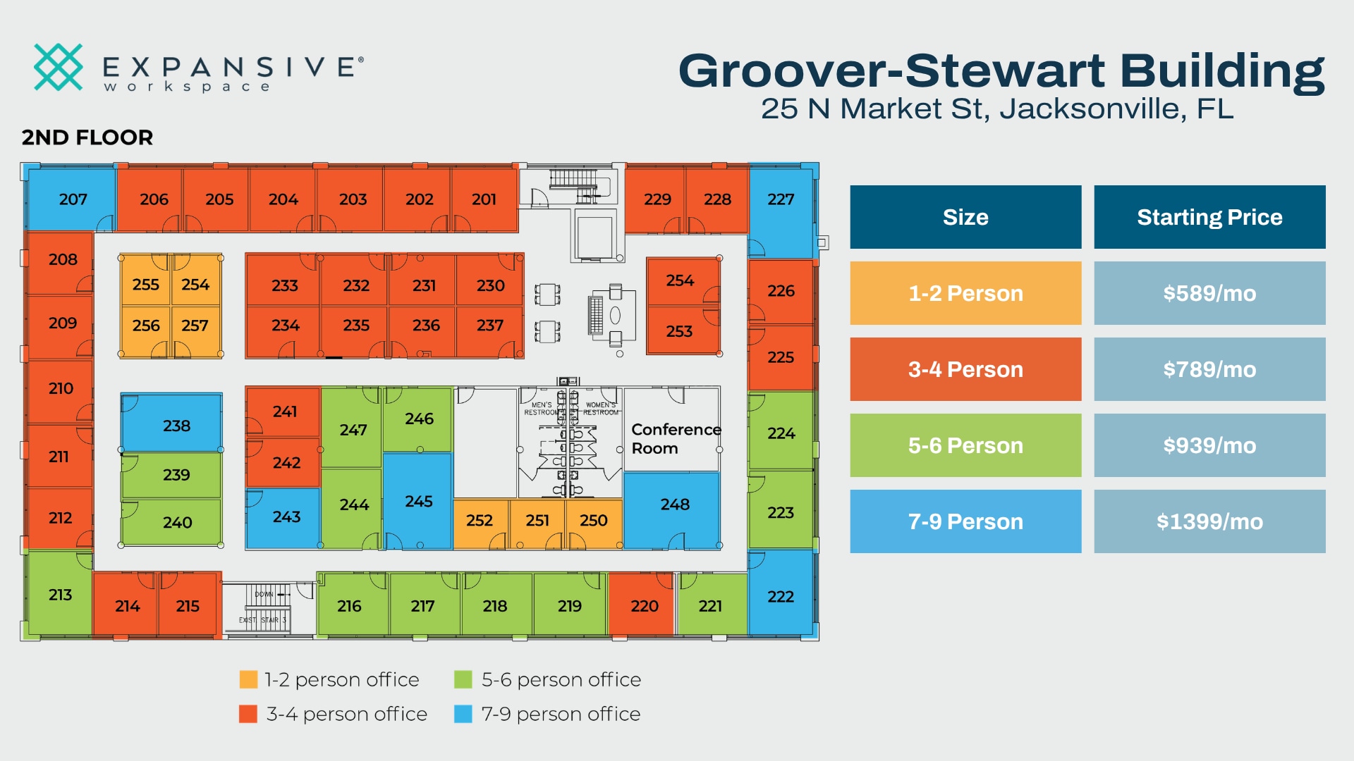 25 N Market St, Jacksonville, FL à louer Plan d’étage– Image 1 sur 3