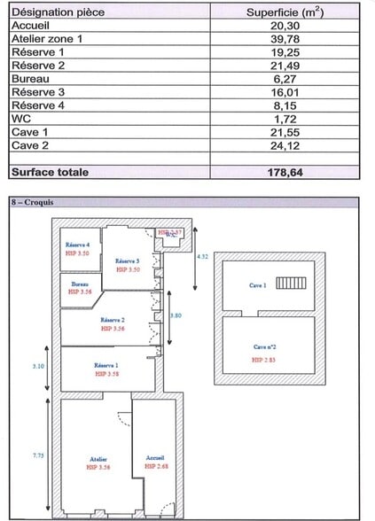 Local commercial dans Lyon 2eme Arrondissement à louer - Plan d’étage – Image 3 sur 3