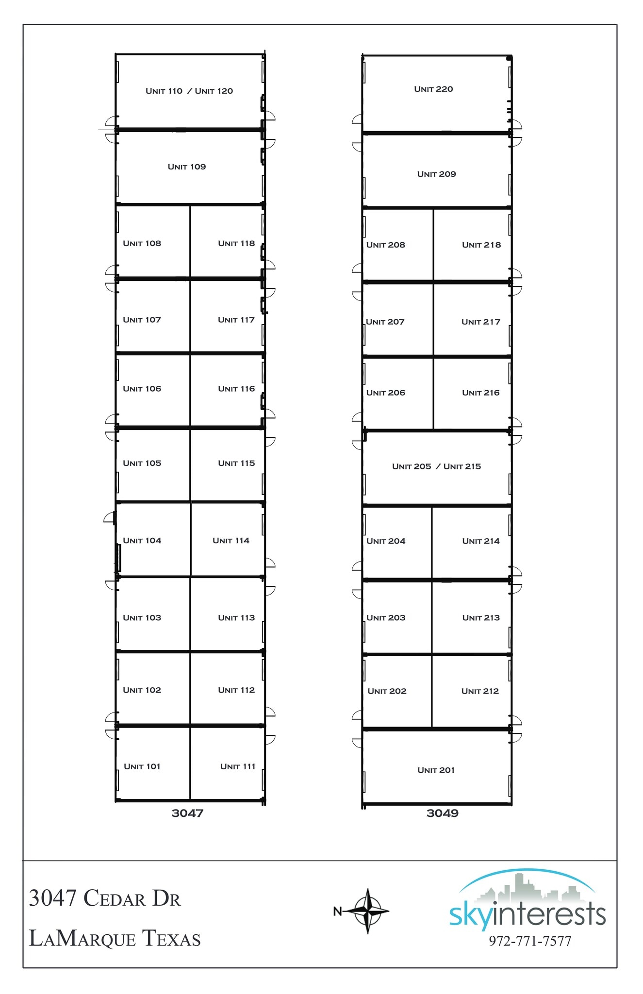 3047 Cedar Dr, La Marque, TX à louer Plan de site– Image 1 sur 1