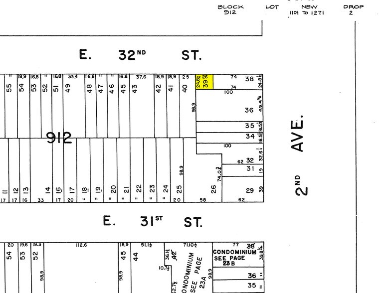 250 E 32nd St, New York, NY à louer - Plan cadastral – Image 2 sur 90