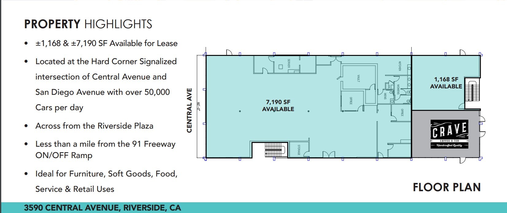 3590 Central Ave, Riverside, CA à louer Plan d’étage– Image 1 sur 1