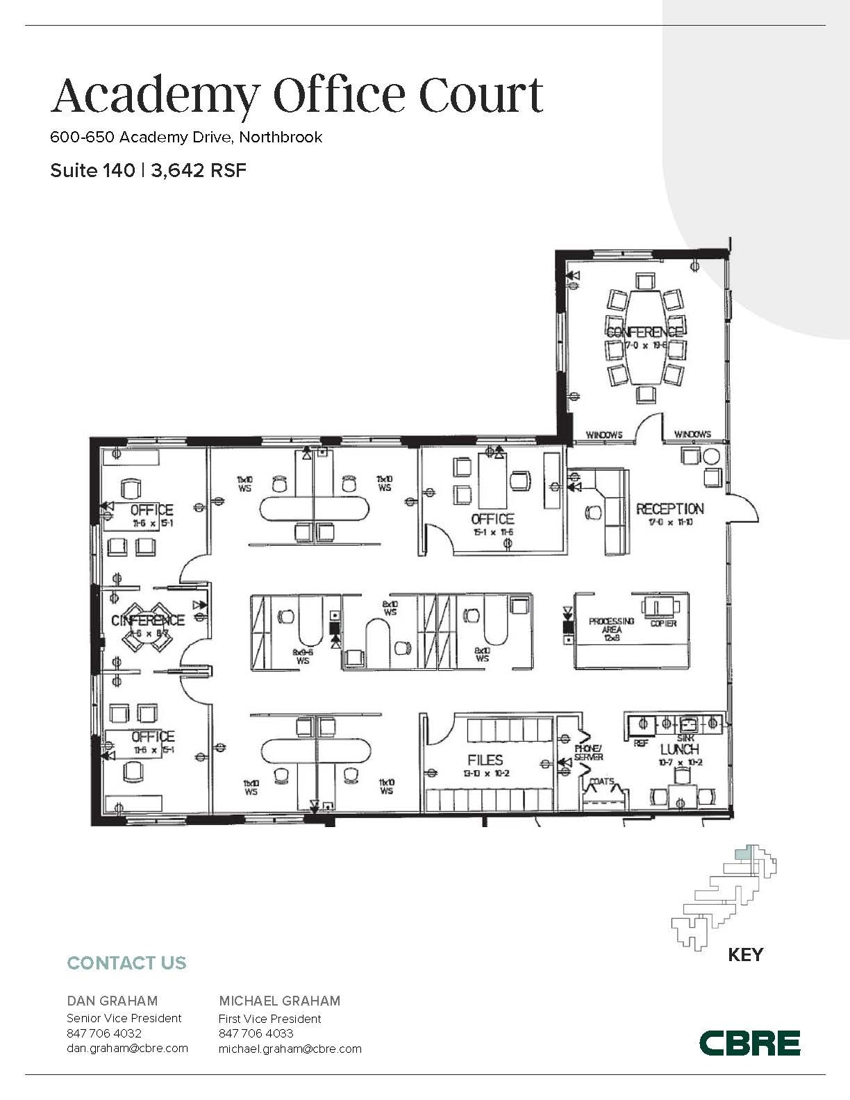 600-650 Academy Dr, Northbrook, IL à louer Plan d’étage– Image 1 sur 1