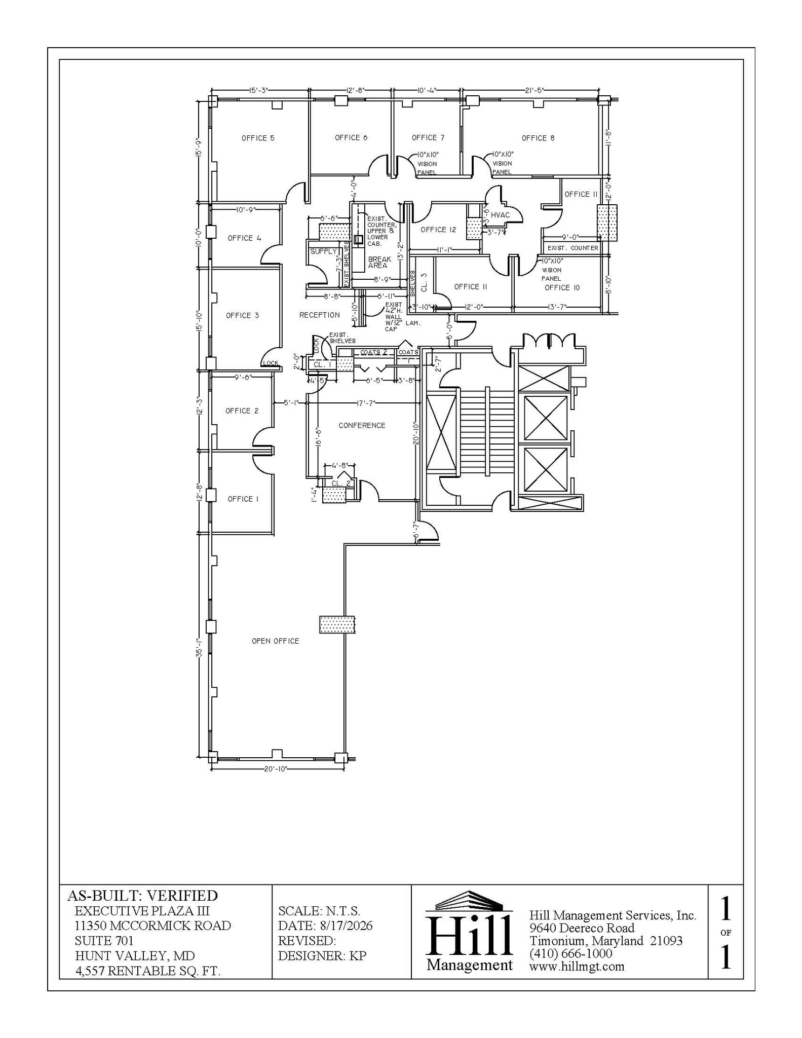 11350 McCormick Rd, Hunt Valley, MD à louer Plan d’étage– Image 1 sur 1