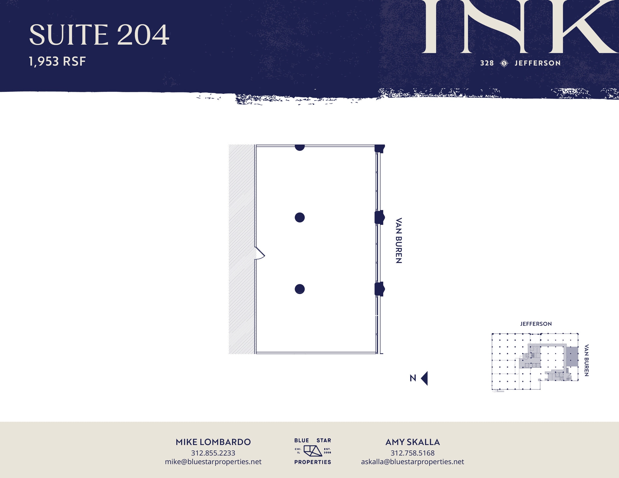 328 S Jefferson St, Chicago, IL à louer Plan d’étage– Image 1 sur 1