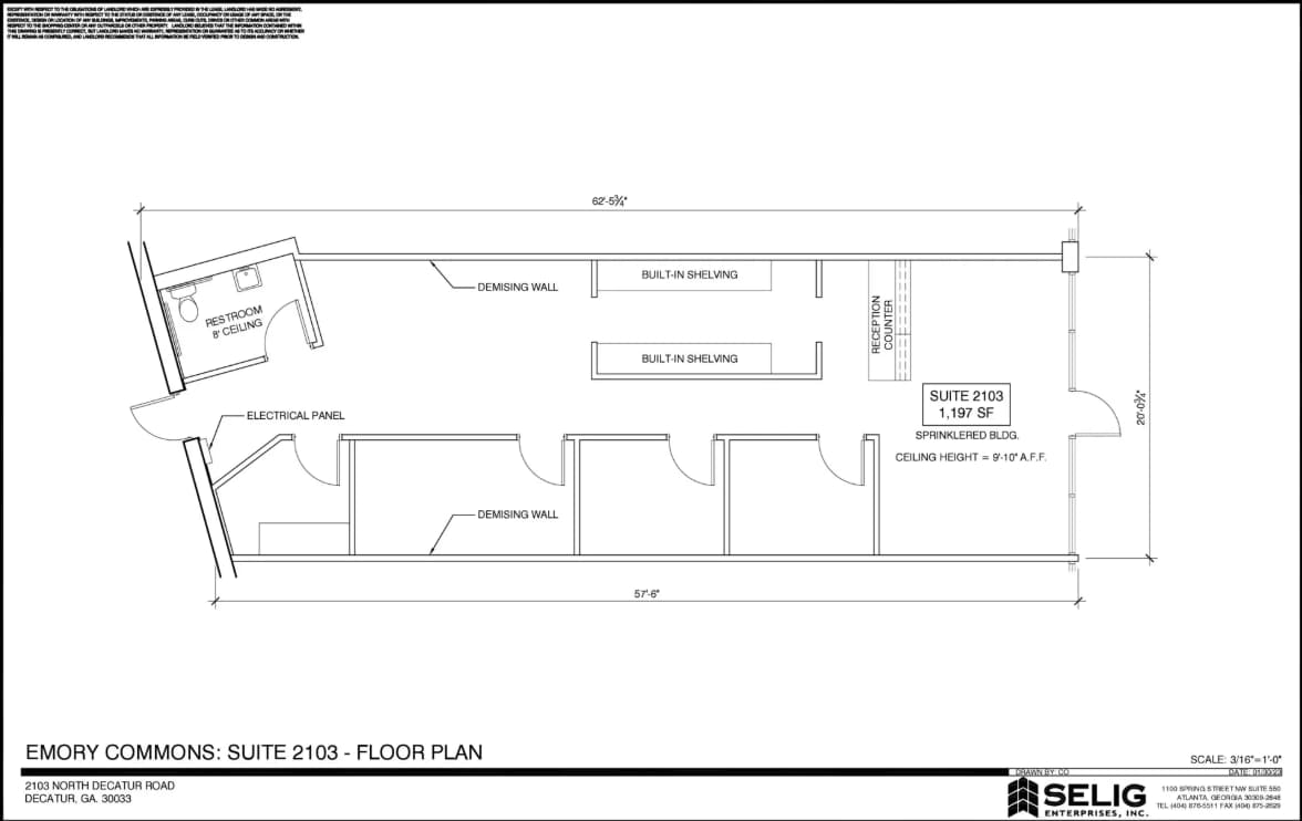 2095 N Decatur Rd, Decatur, GA à louer Plan d’étage– Image 1 sur 1