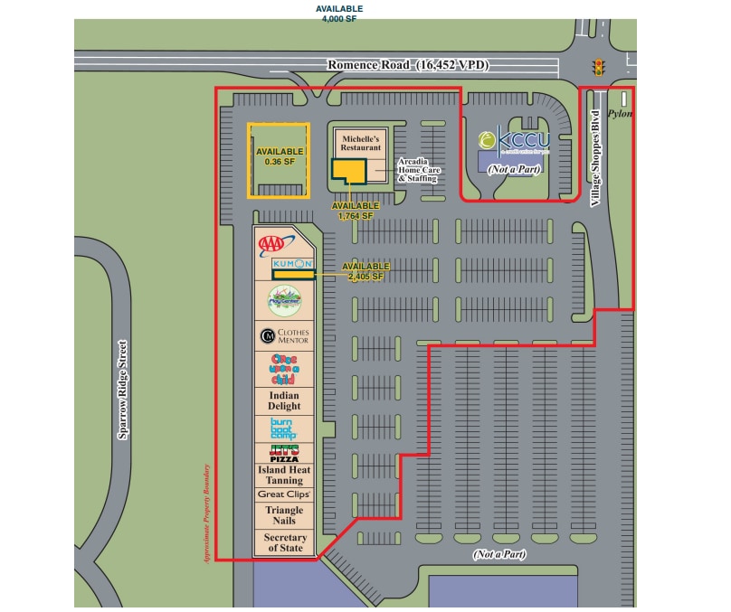 551-651 Romence Rd, Portage, MI à louer Plan de site– Image 1 sur 1