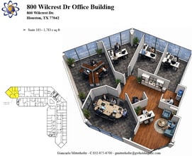 800 Wilcrest Dr, Houston, TX à louer Plan d’étage– Image 1 sur 1