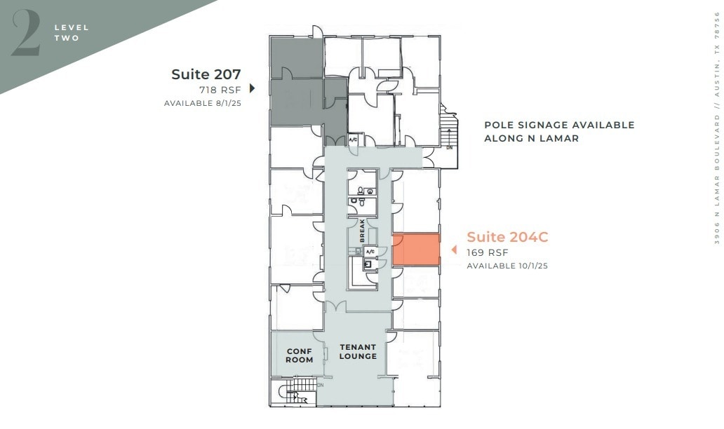 3906 N Lamar Blvd, Austin, TX à louer Plan d’étage– Image 1 sur 1