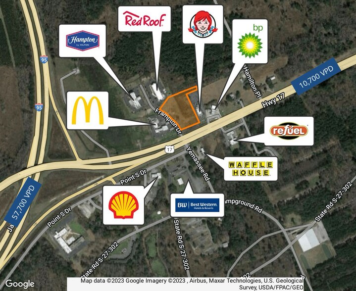 647 Kings Hwy, Yemassee, SC à louer - Aérien – Image 2 sur 3
