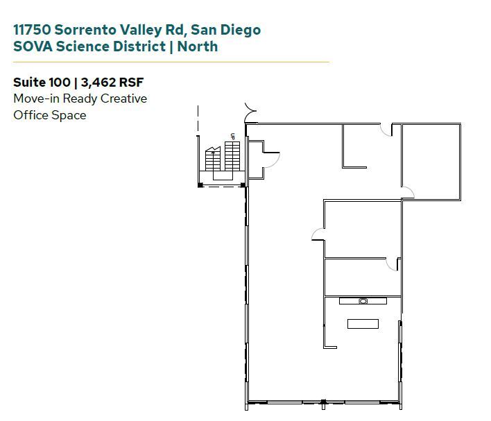 11555 Sorrento Valley Rd, San Diego, CA à louer Plan d’étage– Image 1 sur 1