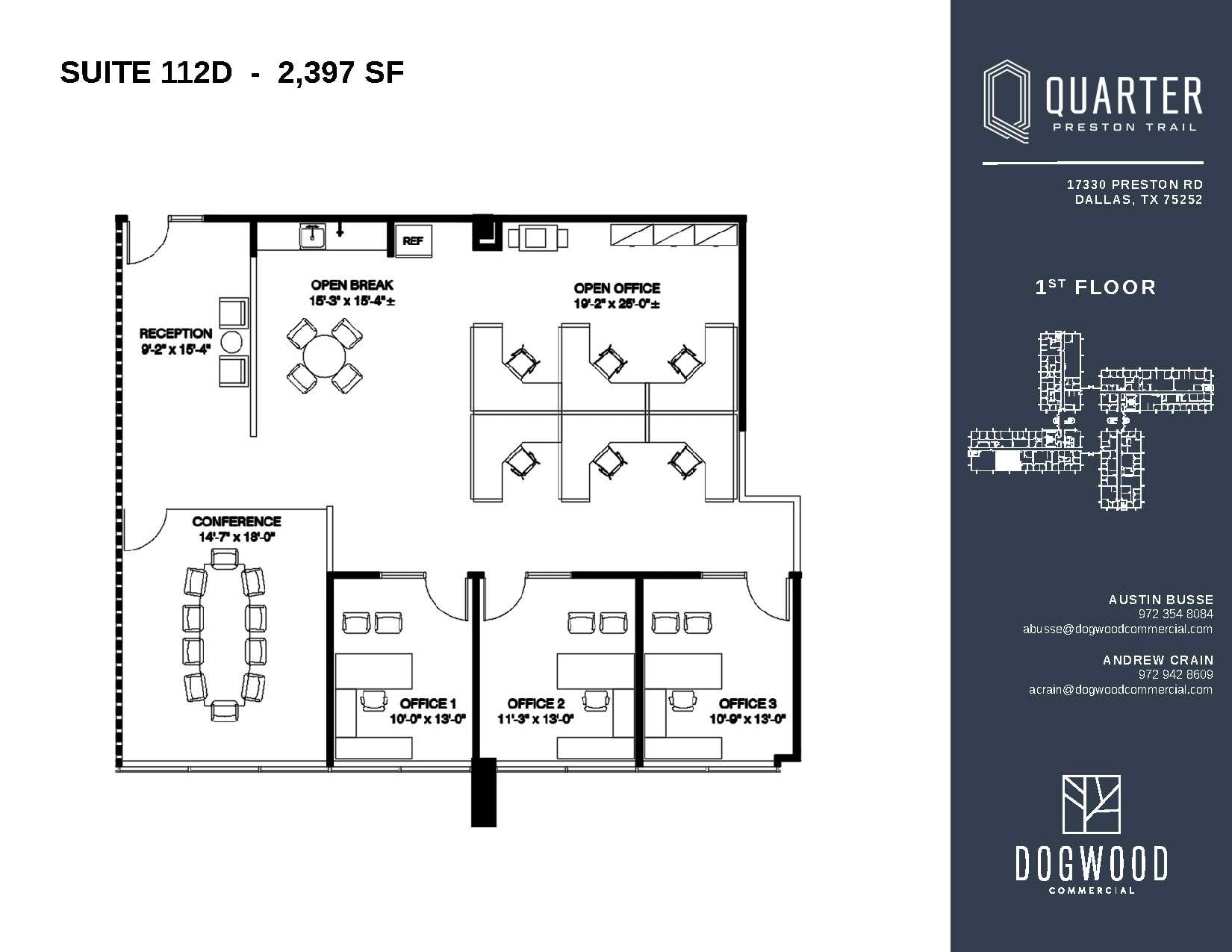 17330 Preston Rd, Dallas, TX à louer Plan d’étage– Image 1 sur 1