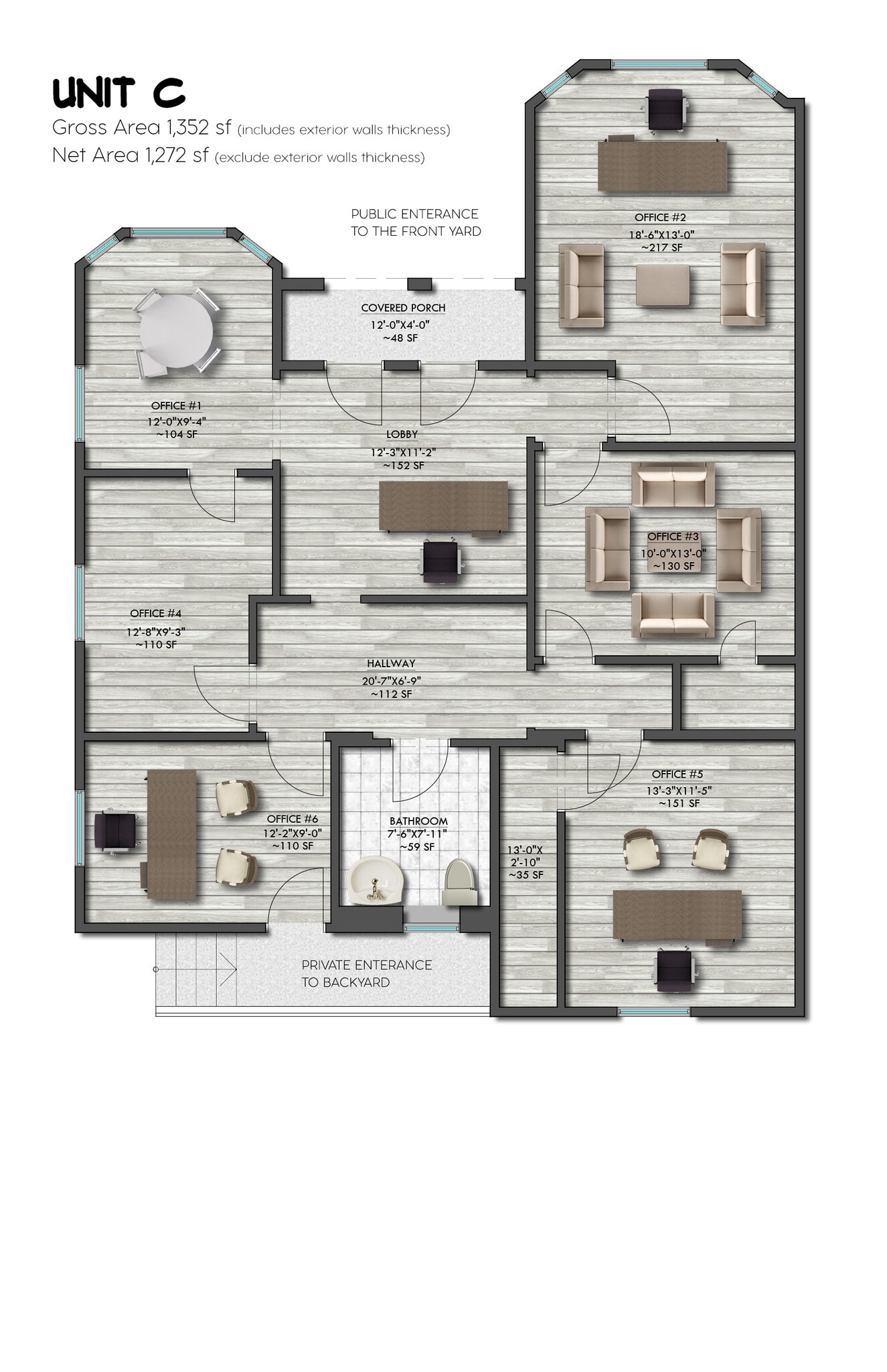 1520 S Garfield Ave, Alhambra, CA à louer Plan d’étage type– Image 1 sur 3