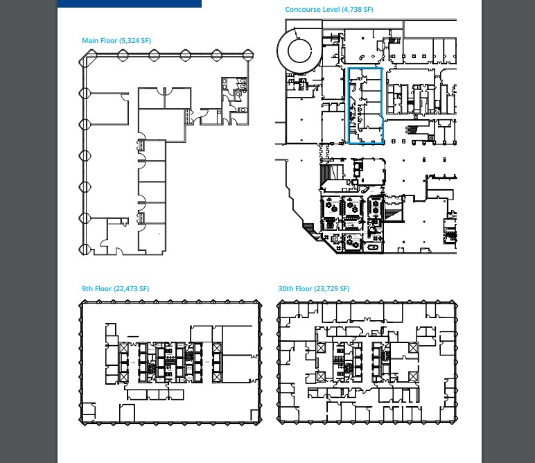 10020 100th St NW, Edmonton, AB à louer Plan d’étage– Image 1 sur 1