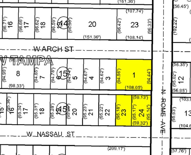 1204 N Rome Ave, Tampa, FL à louer - Plan cadastral – Image 2 sur 21