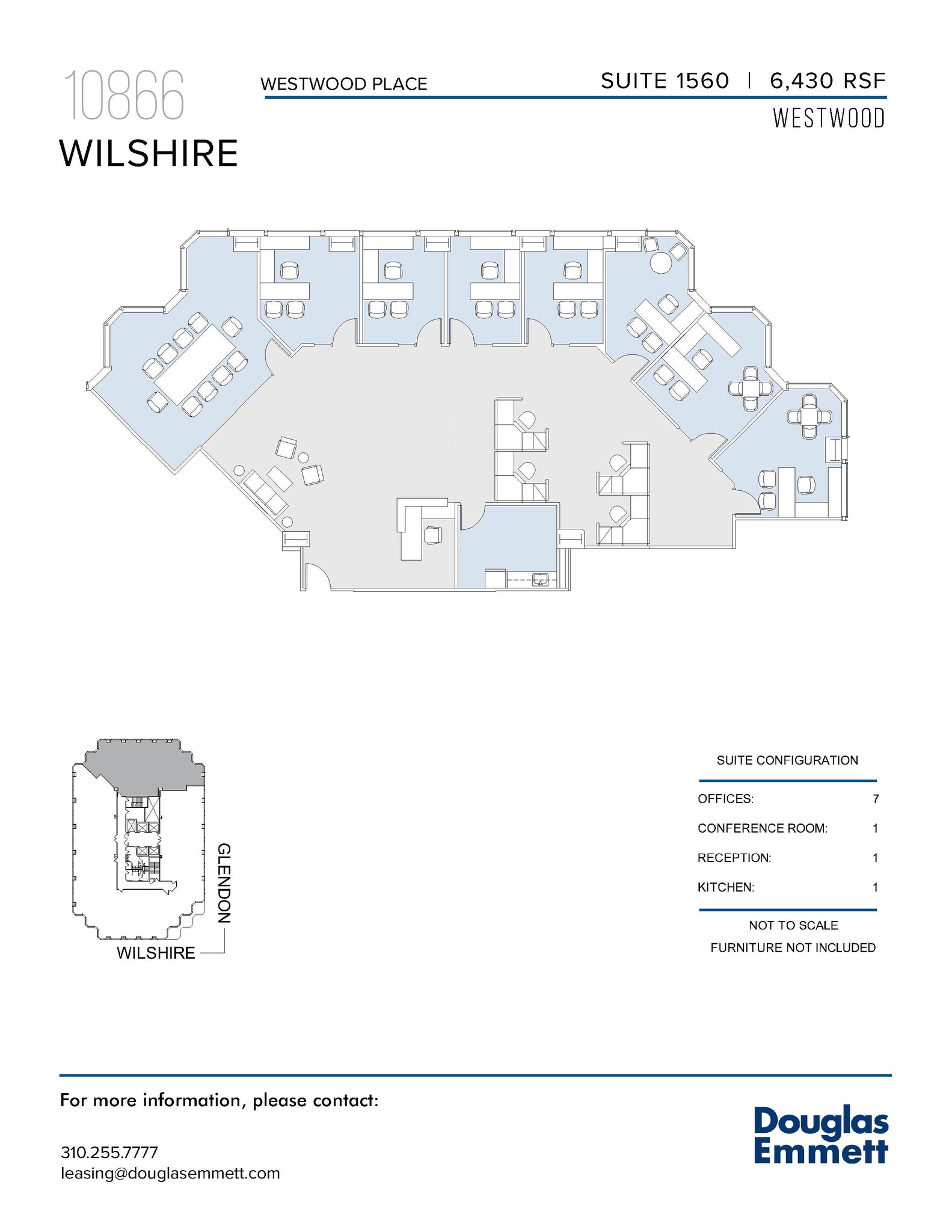 10866 Wilshire Blvd, Los Angeles, CA à louer Plan d’étage– Image 1 sur 1