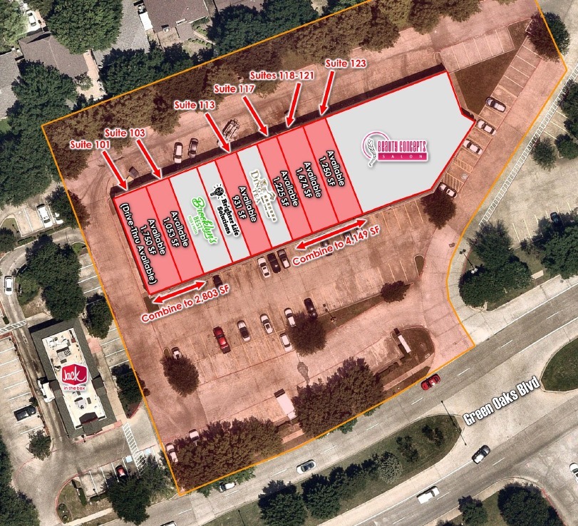 2425-2435 SE Green Oaks Blvd, Arlington, TX à louer Plan de site– Image 1 sur 1