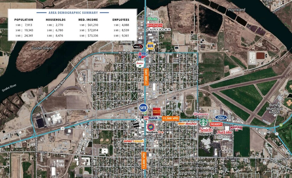 1054 Overland Ave, Burley, ID à louer - Aérien – Image 2 sur 3