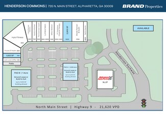 Plus de détails pour 735 N Main St, Alpharetta, GA - Terrain à louer
