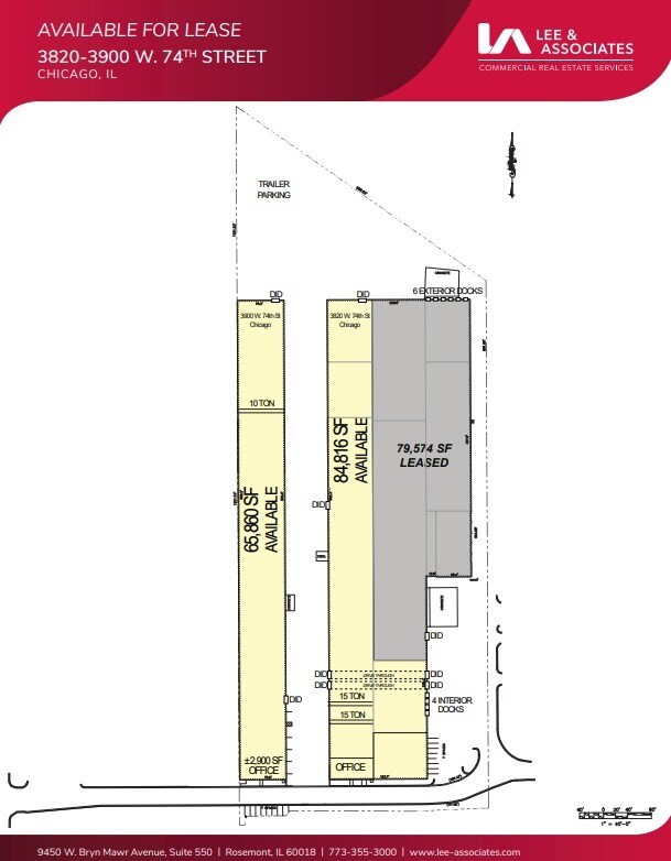 3900 W 74th St, Chicago, IL à louer Plan d’étage– Image 1 sur 1