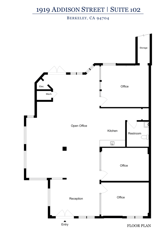 1919 Addison St, Berkeley, CA à louer Plan d’étage– Image 1 sur 1