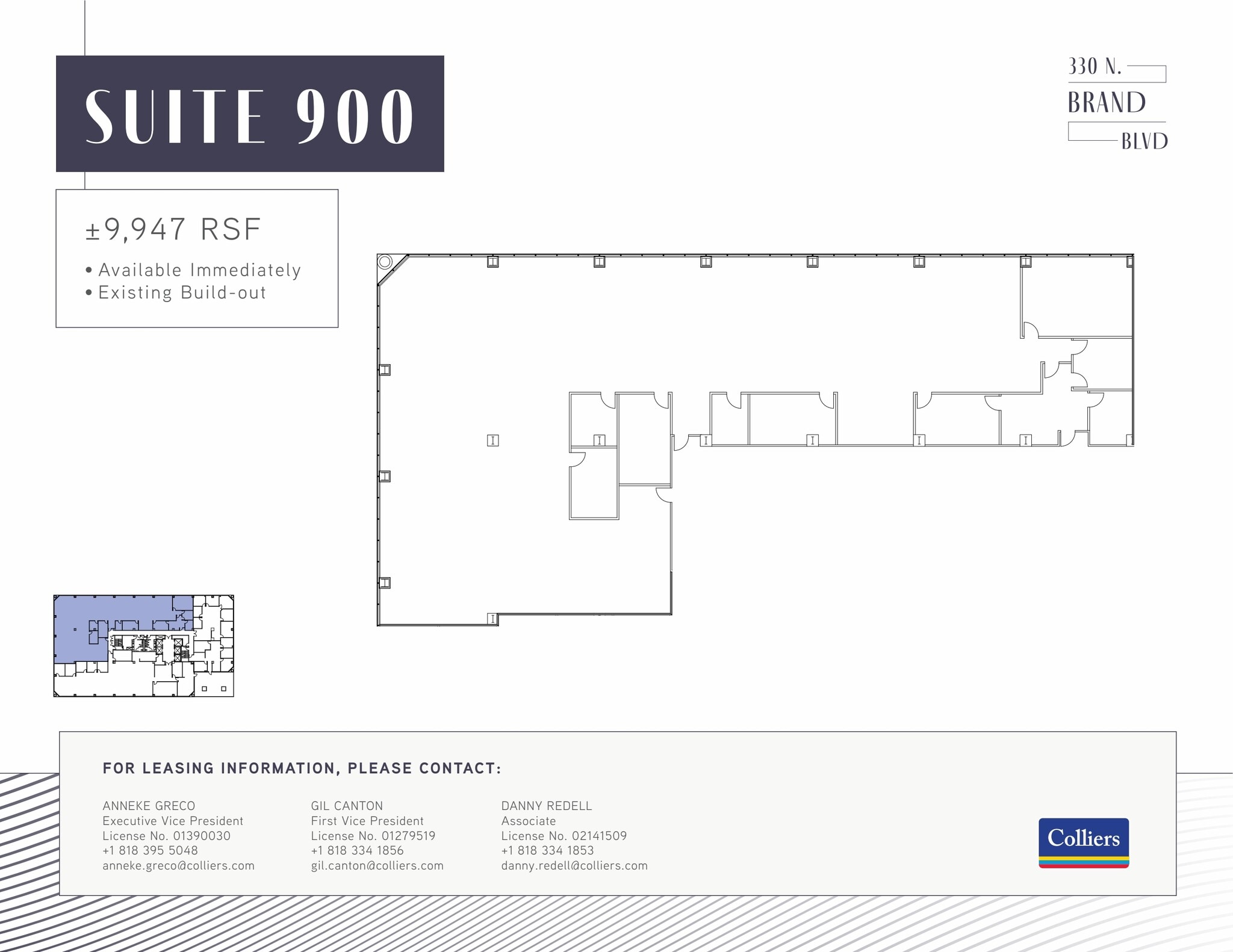330 N brand Blvd, Glendale, CA à louer Plan d’étage– Image 1 sur 1