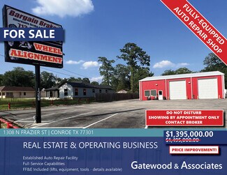 Plus de détails pour 1308 N Frazier St, Conroe, TX - Industriel/Logistique à vendre