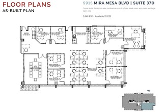 9915 Mira Mesa Blvd, San Diego, CA à louer Plan d’étage– Image 1 sur 3