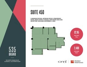 535 N Brand Blvd, Glendale, CA à louer Plan d’étage– Image 1 sur 1