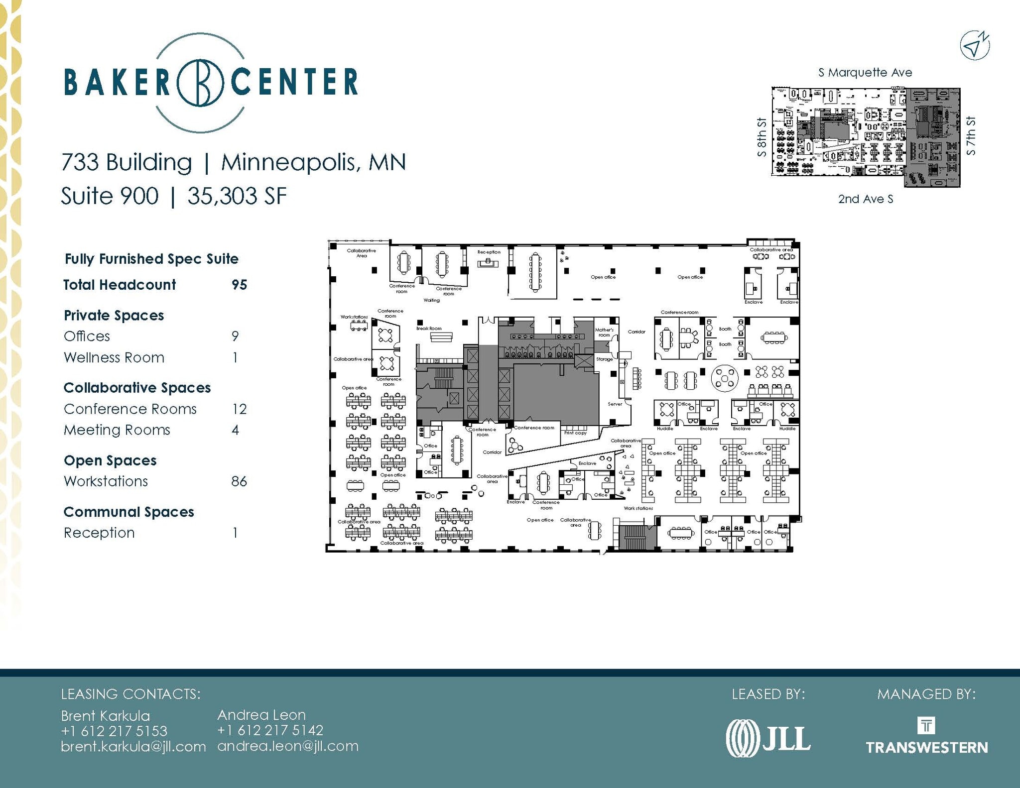733 Marquette Ave, Minneapolis, MN à louer Plan d’étage– Image 1 sur 1
