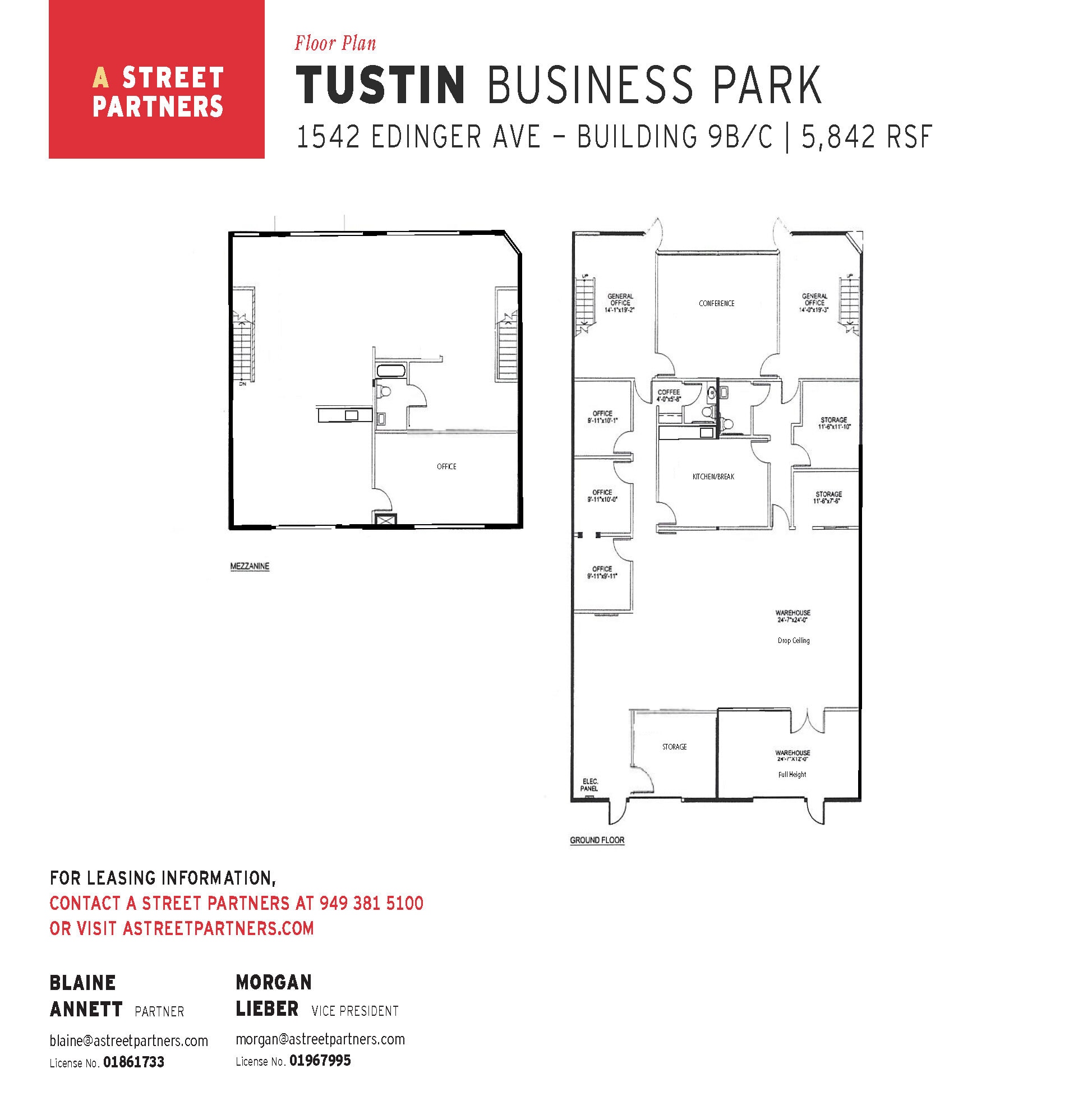 15102 Red Hill Ave, Tustin, CA à louer Plan d’étage– Image 1 sur 1
