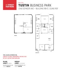 15102 Red Hill Ave, Tustin, CA à louer Plan d’étage– Image 1 sur 1