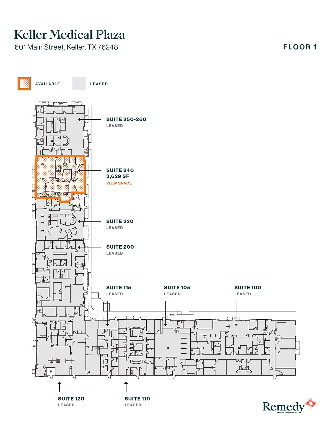 601 S Main St, Keller, TX à louer Plan d’étage– Image 1 sur 1