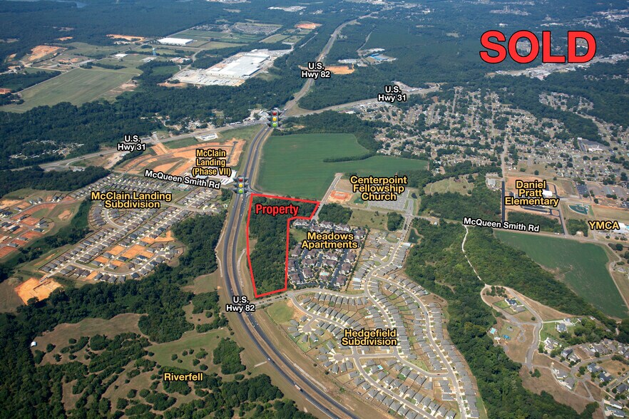 McQueen Smith Rd- 18.34 AC, Prattville, AL à vendre - Aérien – Image 2 sur 4