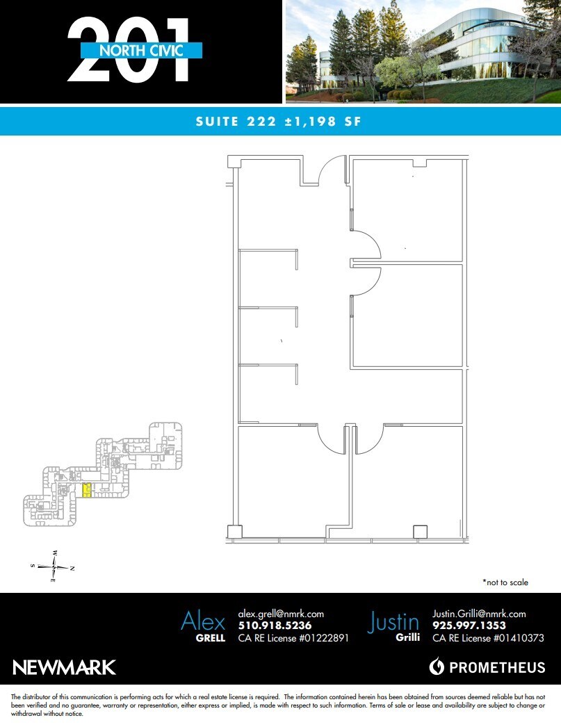 201 N Civic Dr, Walnut Creek, CA à louer Plan d’étage– Image 1 sur 1