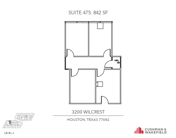 3200 Wilcrest Dr, Houston, TX à louer Plan d’étage– Image 1 sur 1