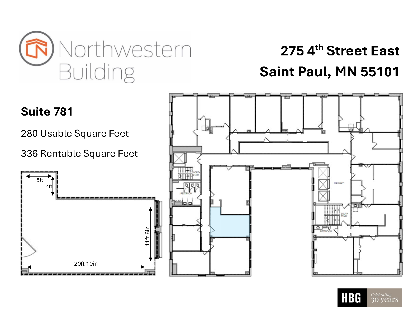 275 4th St E, Saint Paul, MN à louer Plan d’étage– Image 1 sur 5