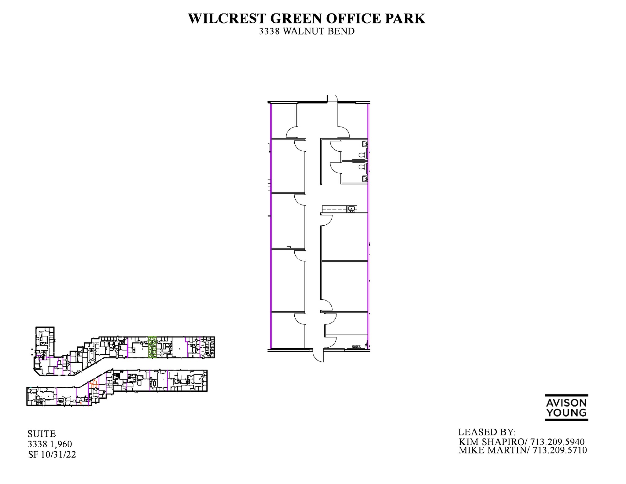 3300-3352 Walnut Bend Ln, Houston, TX à louer Plan d’étage– Image 1 sur 2