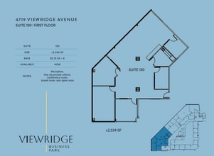 4711 Viewridge Ave, San Diego, CA à louer Plan d’étage– Image 1 sur 1