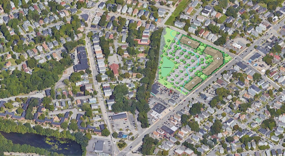520 Park Ave and 111 Maywood St portefeuille de 2 biens à vendre sur LoopNet.fr - Aérien – Image 3 sur 4
