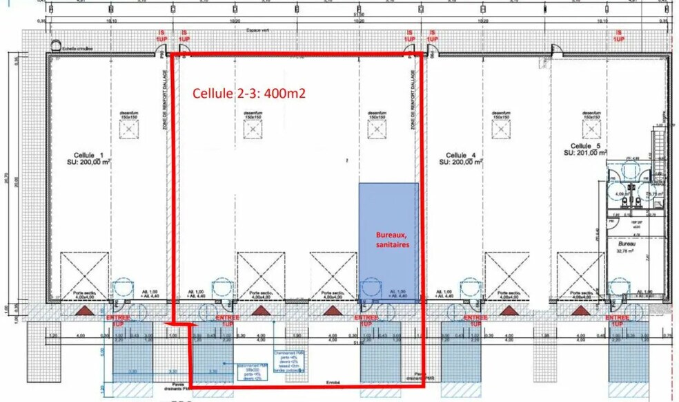 Local d’activités dans Bouxières-sous-Froidmont à louer - Plan d’étage – Image 3 sur 4