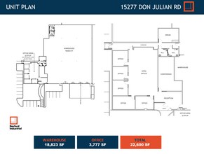 15317-15339 E Don Julian Rd, City of Industry, CA à louer Plan d’étage– Image 1 sur 1
